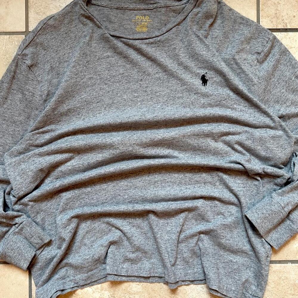 Polo by Ralph Lauren Grey Long Sleeve Shiet - Size L